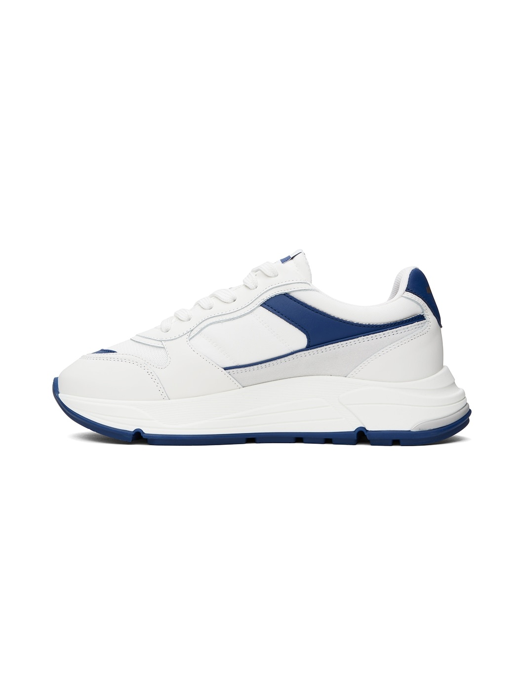 White & Navy Rush Sneakers - 3