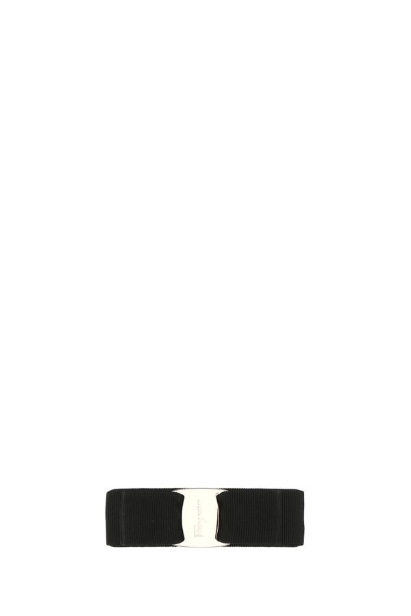 Salvatore Ferragamo Woman Black Fabric Hair Clip - 1