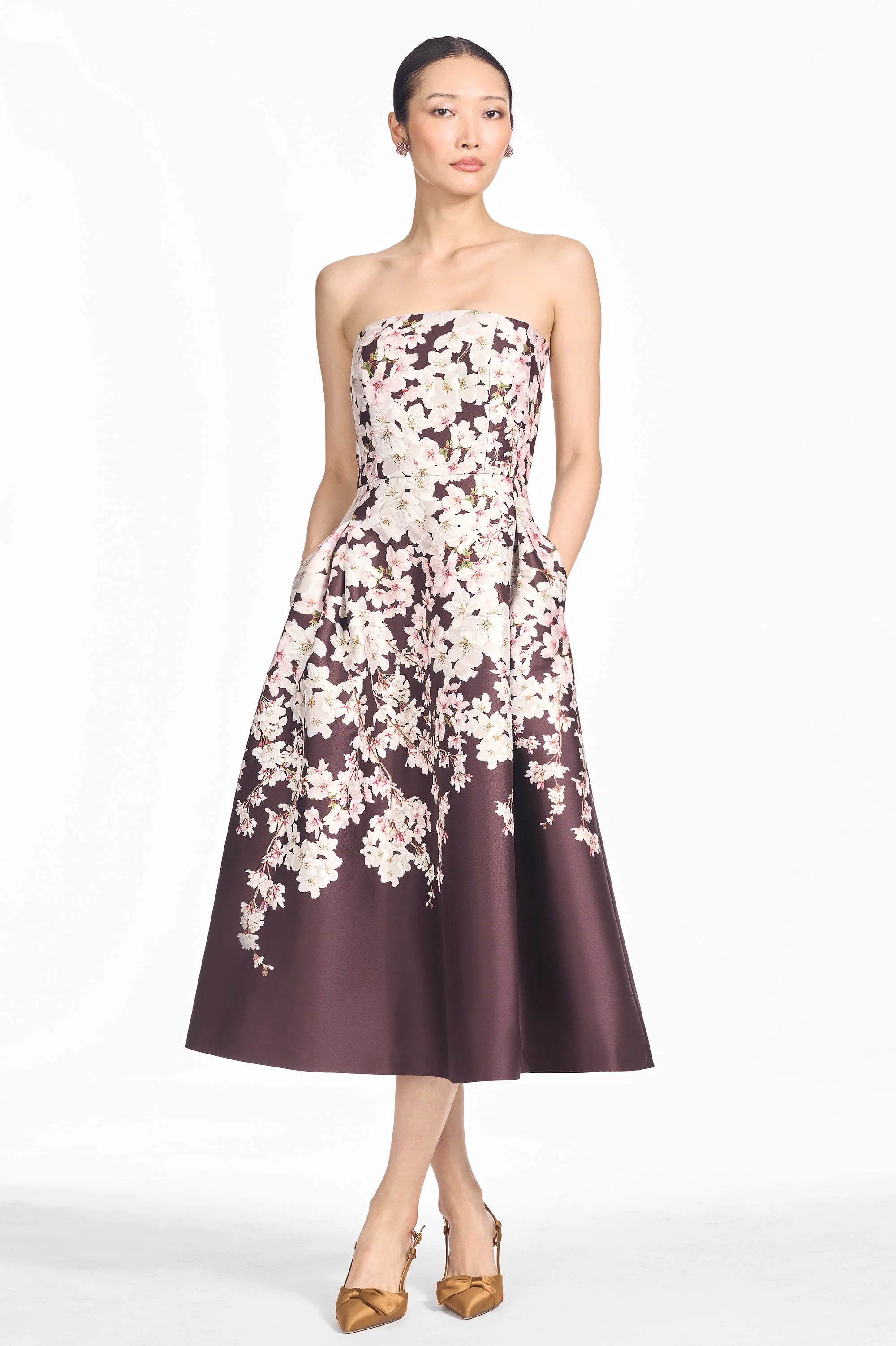 SHAY DRESS - CHOCOLATE COVERED CHERRY BLOSSOMS - 1