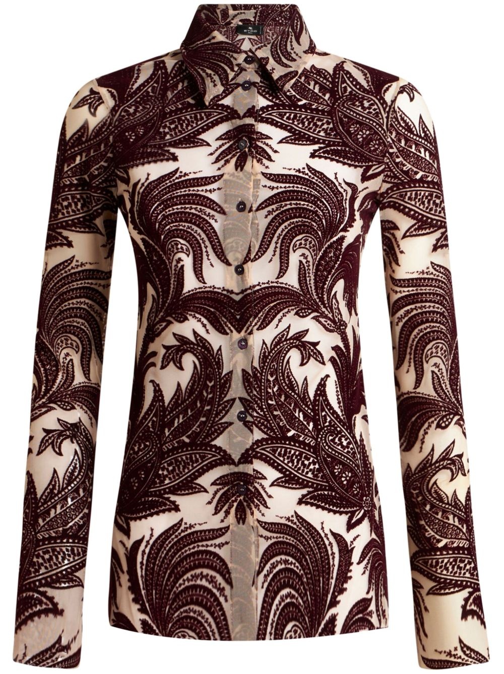 paisley-jacquard shirt - 1