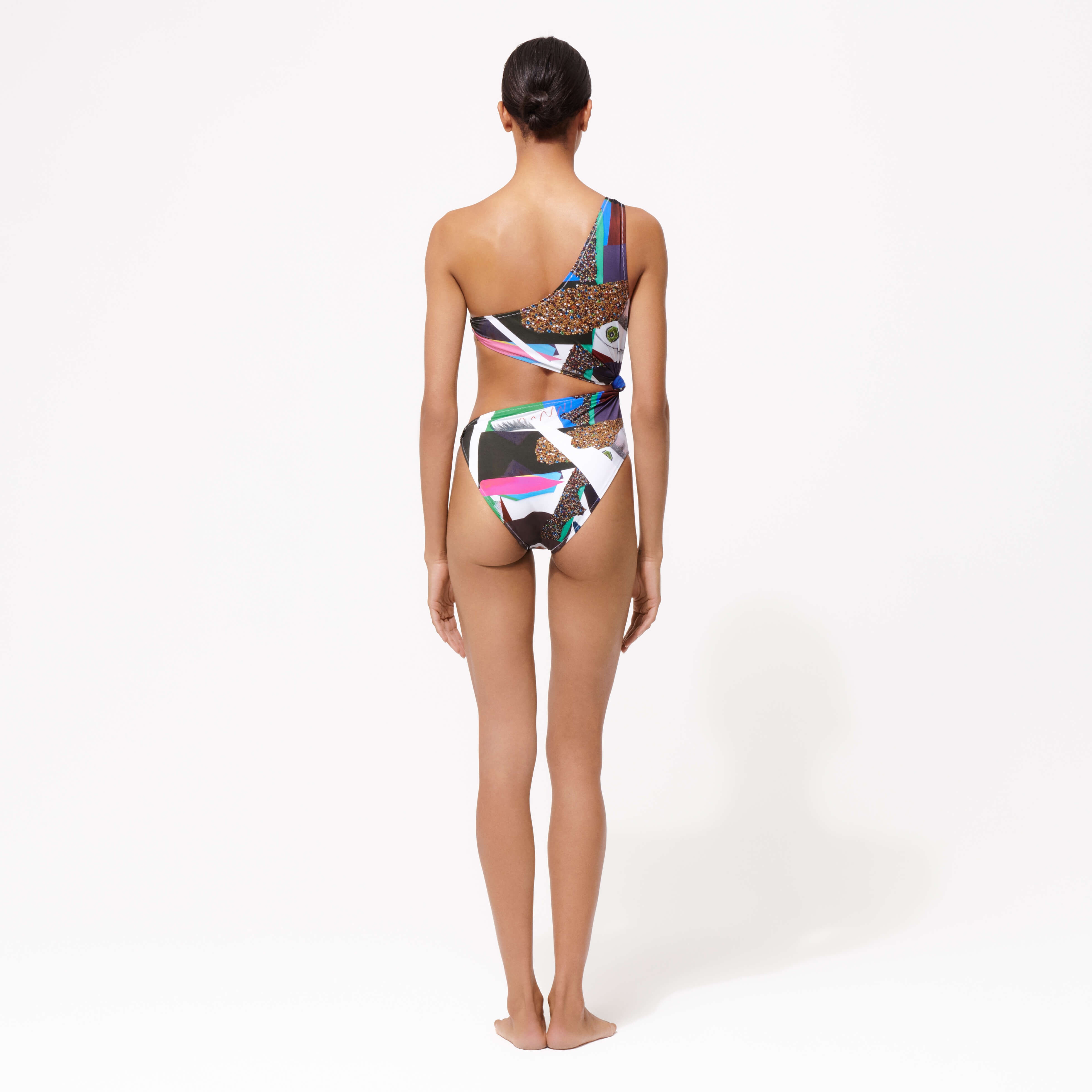 Women One-piece asymmetric swimsuit Séduction - Vilebrequin x Deux femmes noires - 3