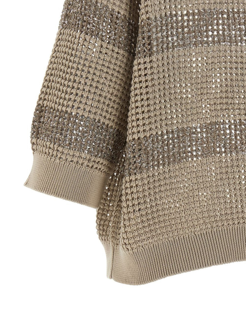 sequin-embellished striped sweater 3
