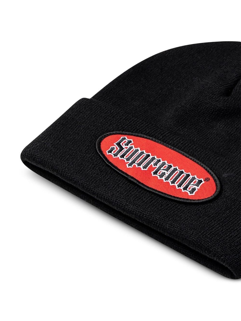 oval patch beanie - 2