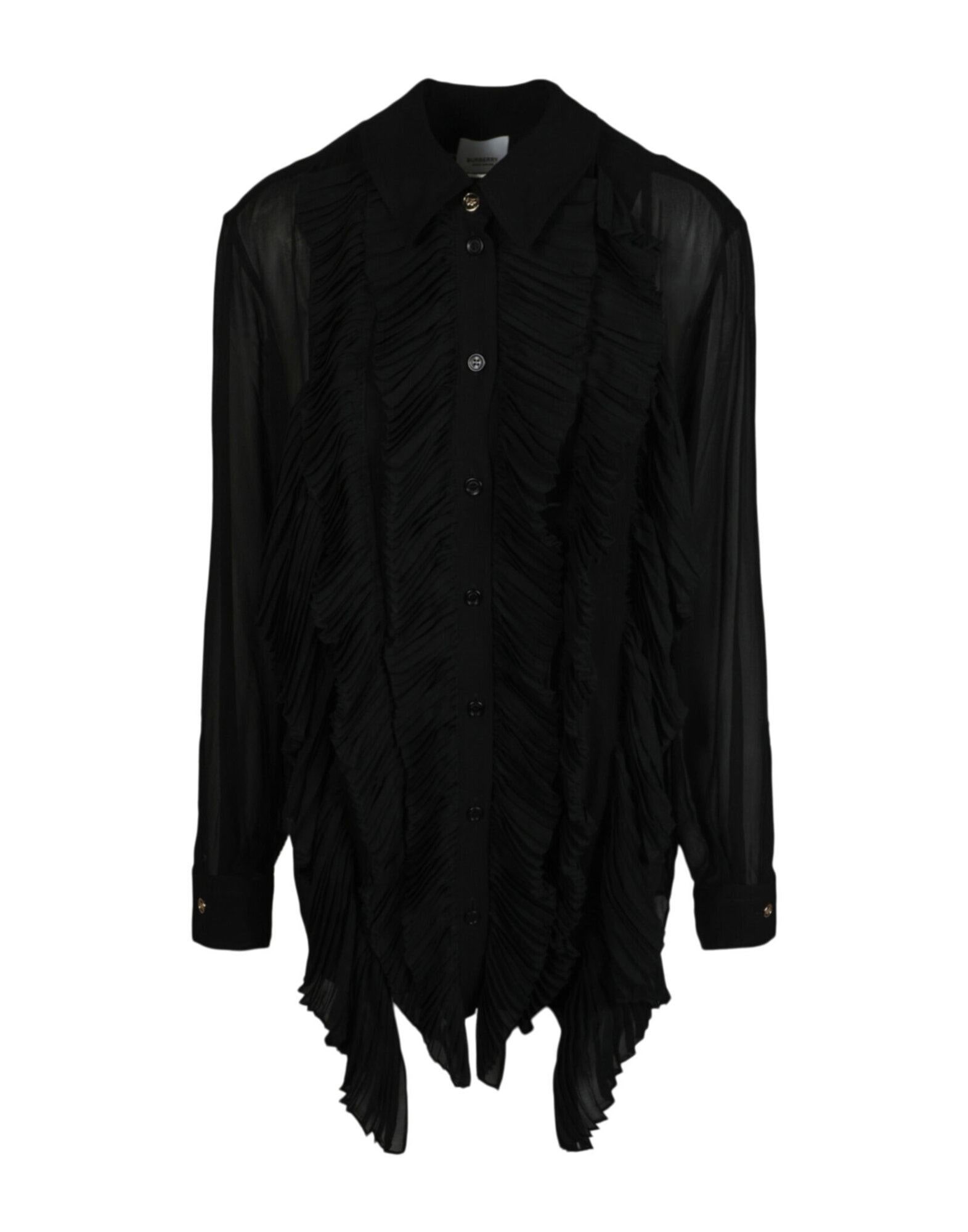 Black Women's Silk Shirts & Blouses - 1