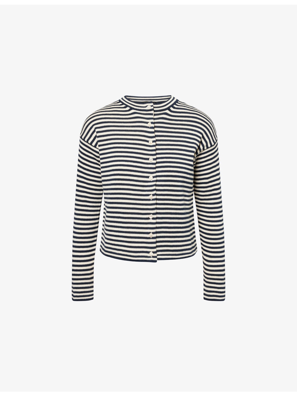 Eritea Stripe-Print Cotton Cardigan - 1