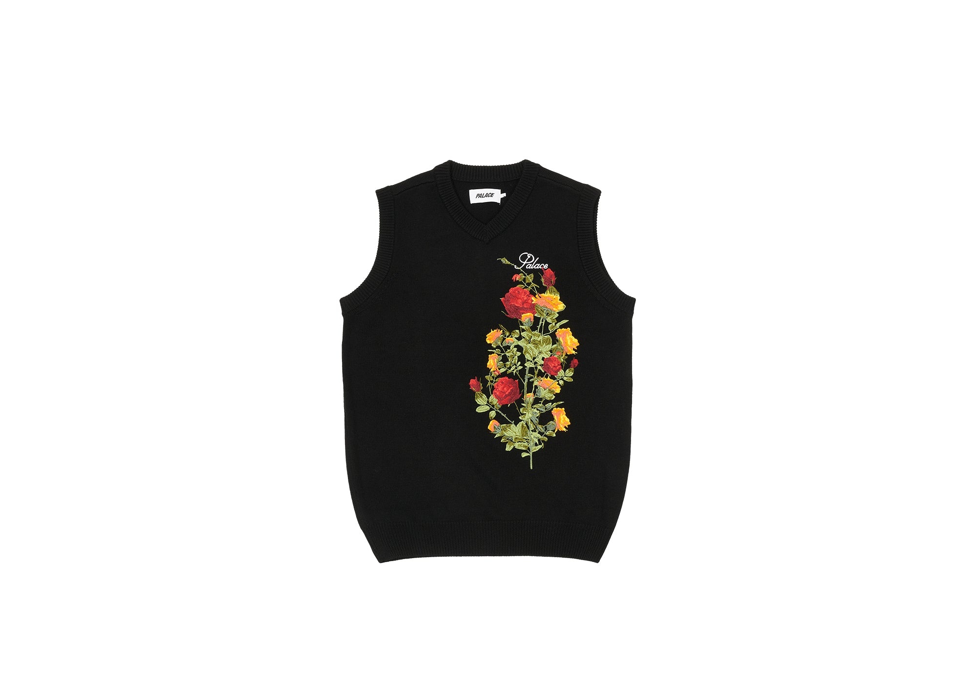 ROSE KNIT VEST BLACK - 1