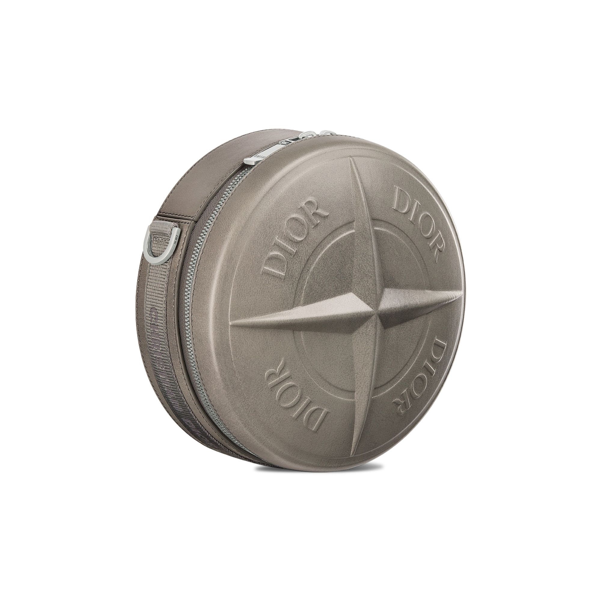 Dior x Stone Island Round Bag 'Grey' - 3