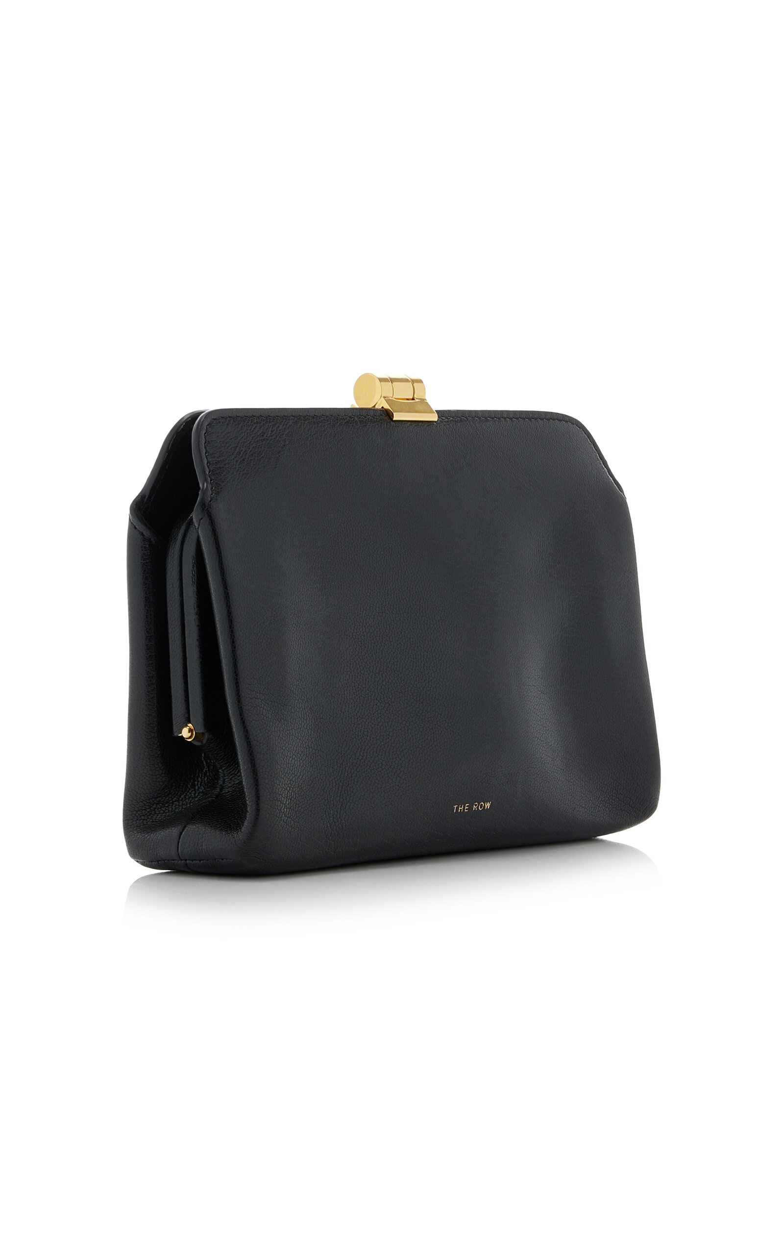 【関税&送料込】The Row Clutch Evening leather clutch in black - The Row | Mytheresa