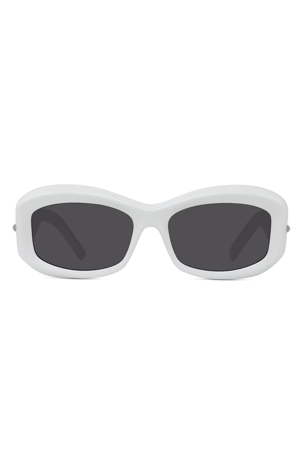 Givenchy 56mm Square Sunglasses in White /Smoke at Nordstrom - 1