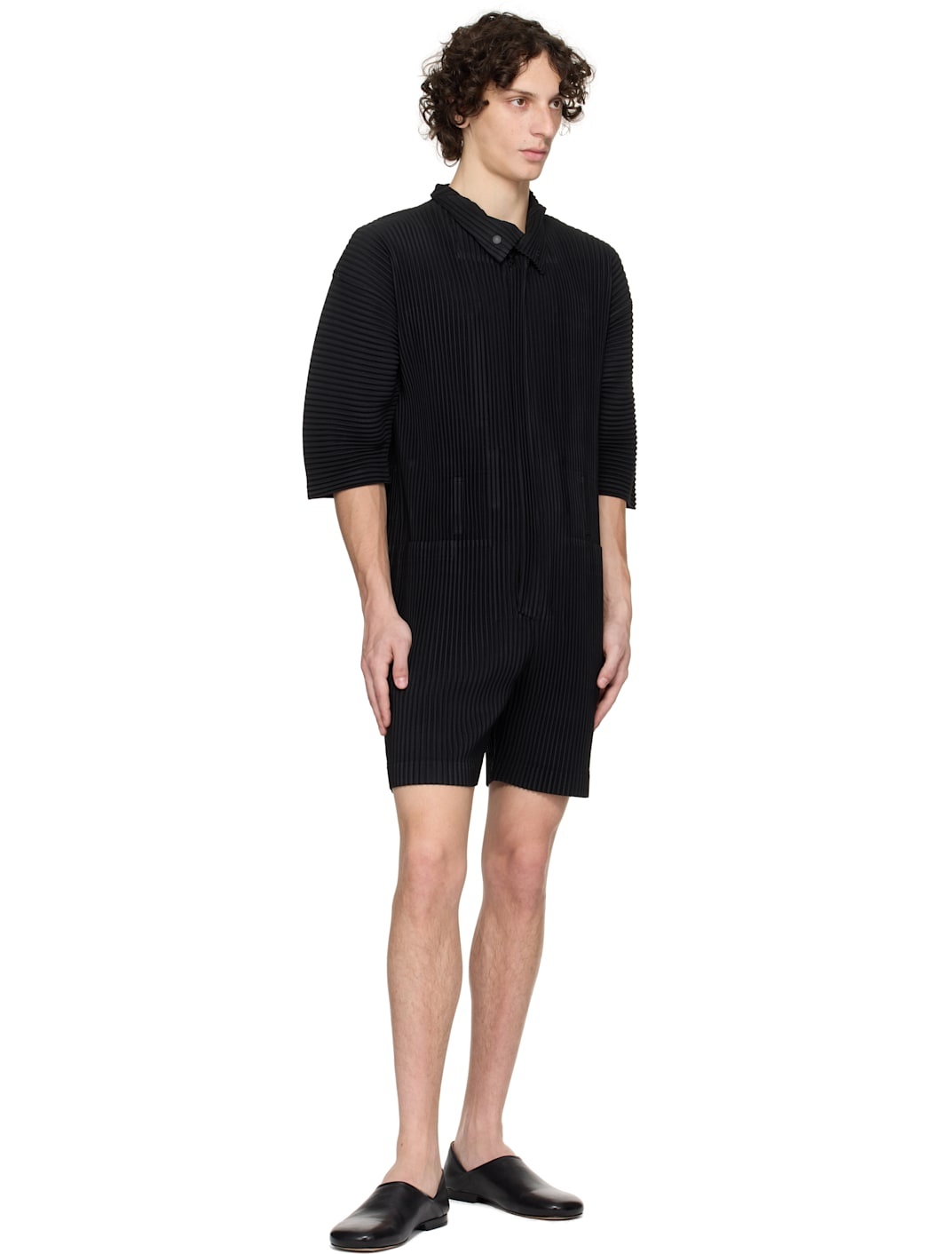 Black Pleats Bottoms 3 Jumpsuit - 4