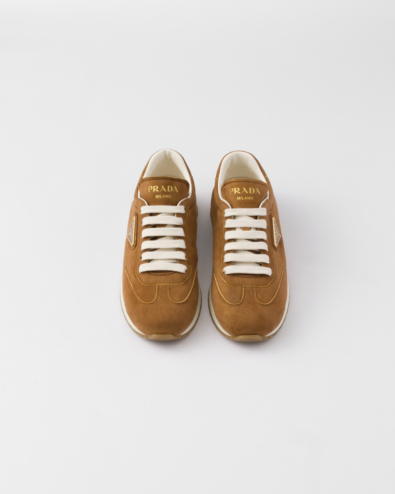 Suede running sneakers 4