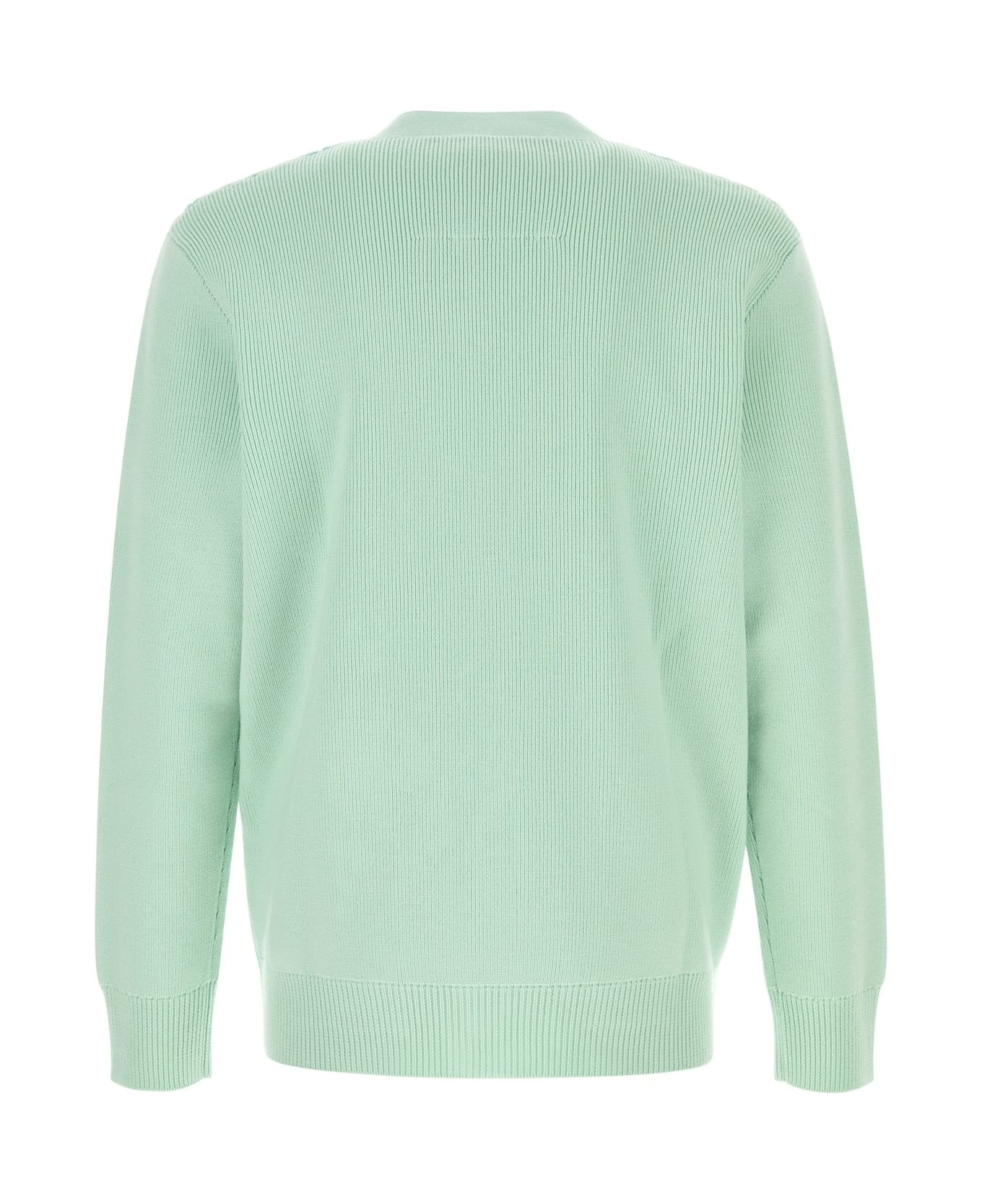 Pastel Green Wool Blend Cardigan - 2