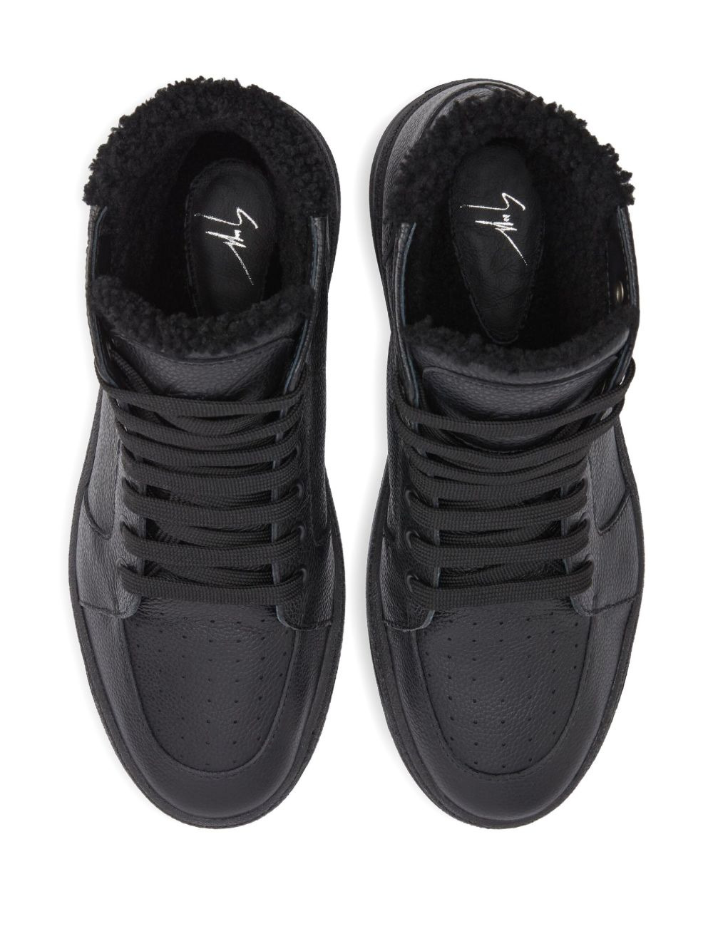 Gz94 high-top shearling sneakers - 3