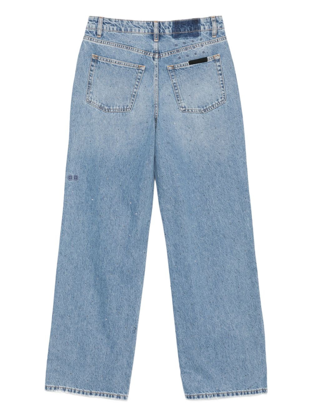 rhinestone-embellished jeans - 2