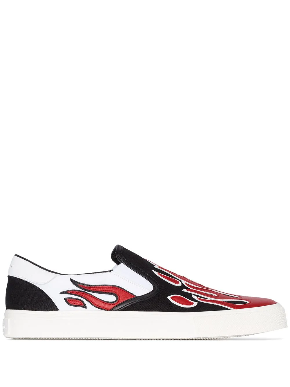 flame appliqué slip-on sneakers - 1