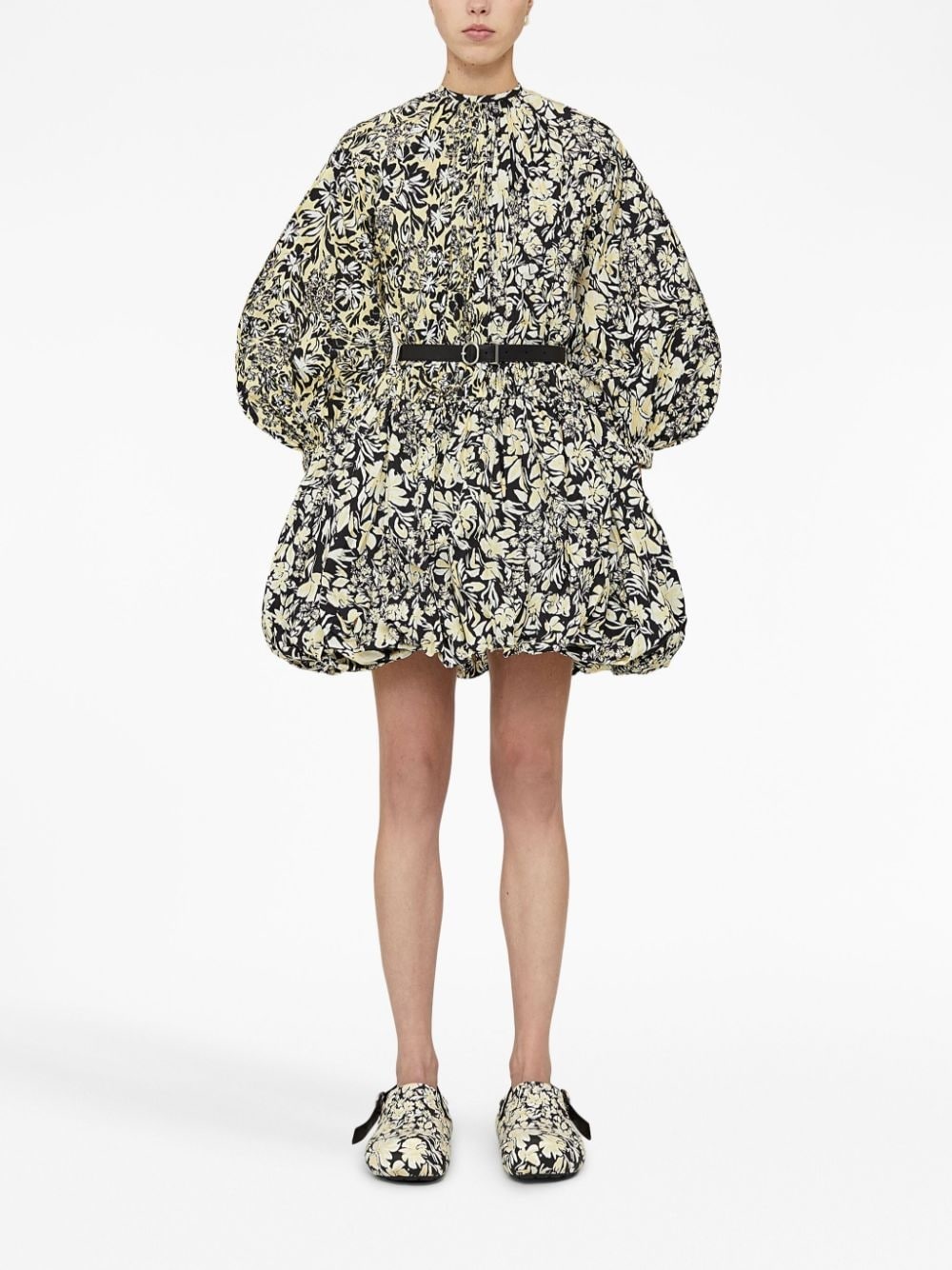 floral-print puffball dress - 2