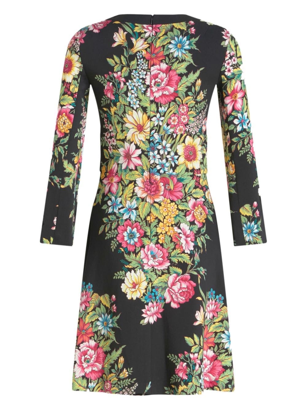 floral-print long-sleeve minidress - 6