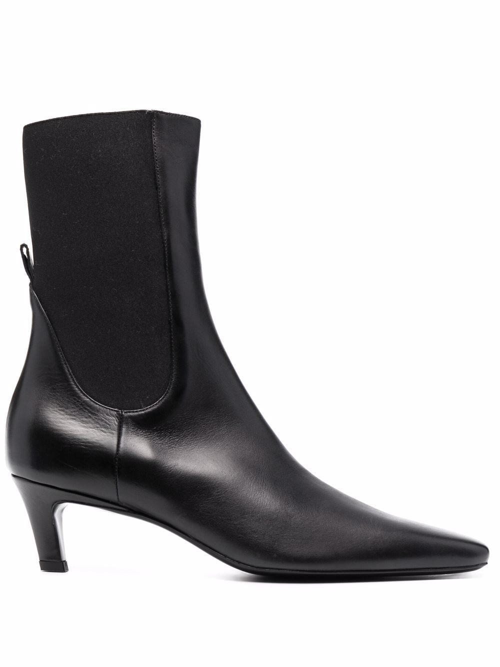 Leather heel boots - 1