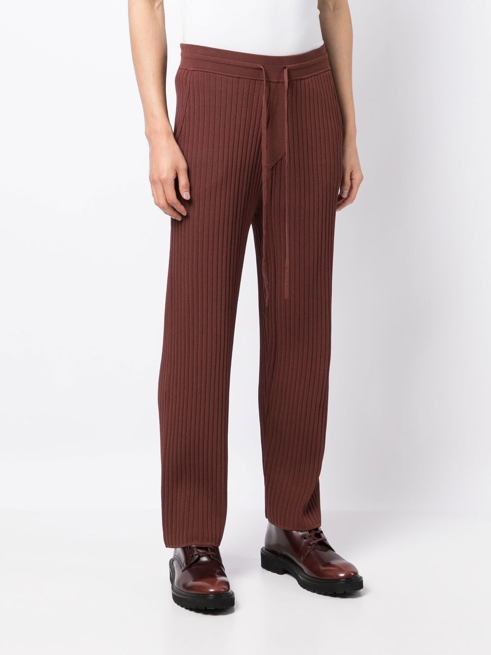 RIBBED STRAIGHT-LEG TROUSERS - 4