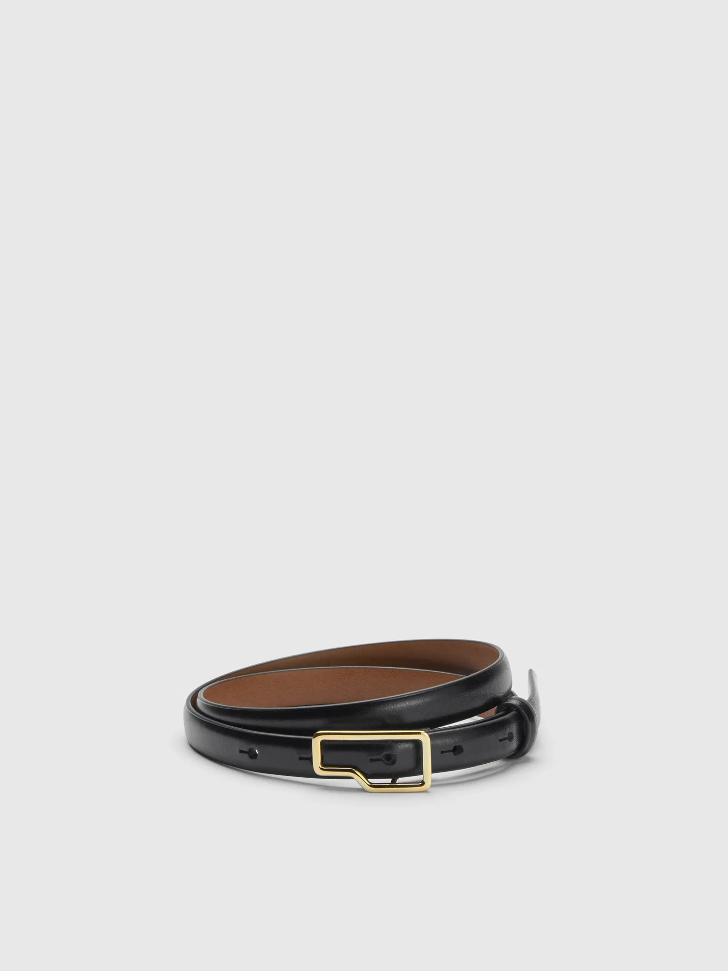 Ponna Black Leather Belt - 1