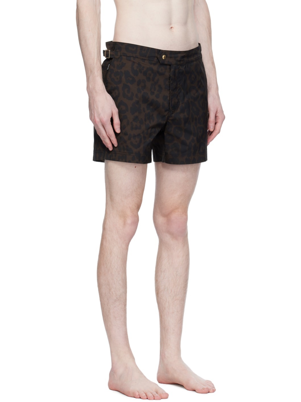 Brown Print Swim Shorts - 2