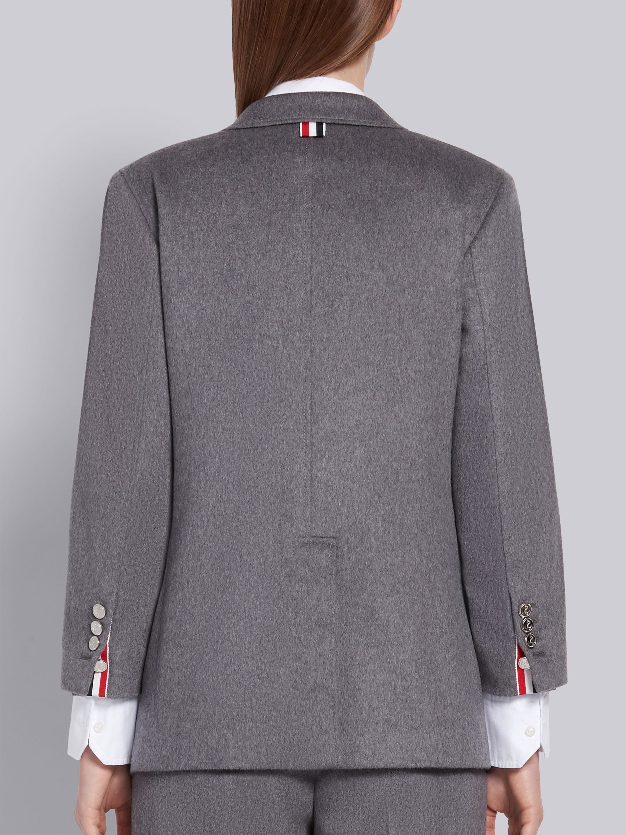 Medium Grey Cashmere Sack Jacket - 3