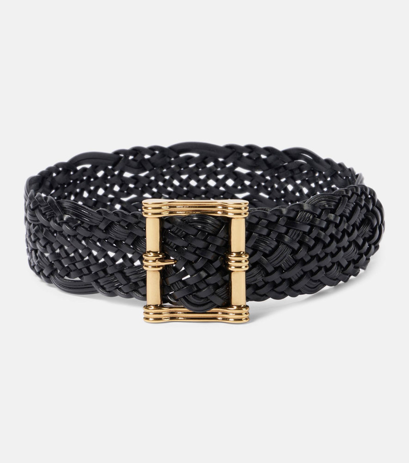 Woven leather belt 1