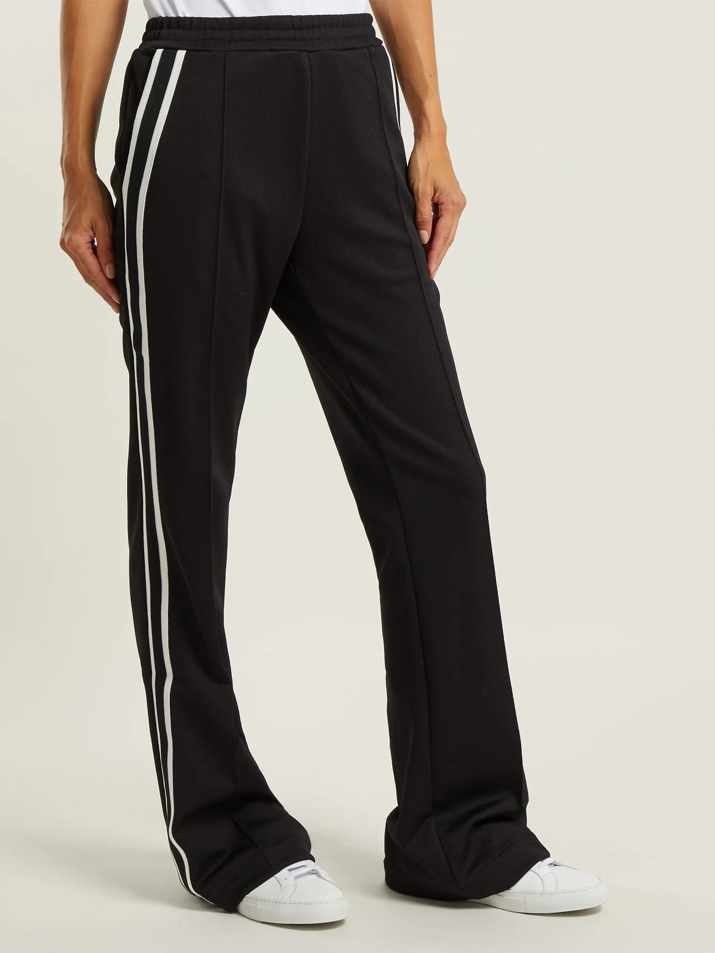 Side-striped jersey track pants - 4