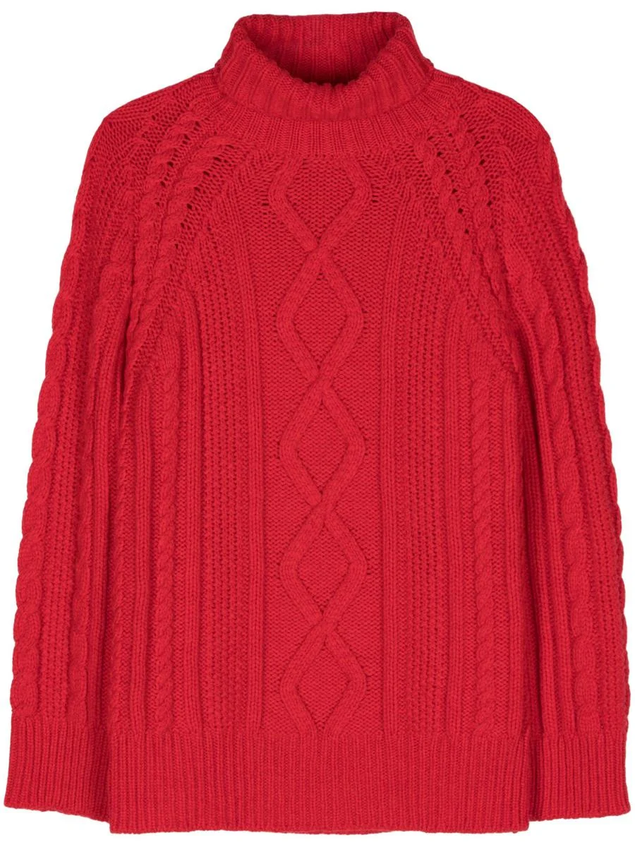 Forte_Forte Soft Wool Oversized Aran Sweater Clothing - 1