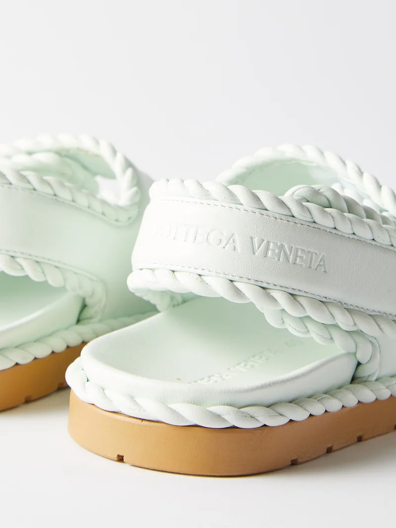 Bottega Veneta Jack braided-trim leather sandals matchesfashion