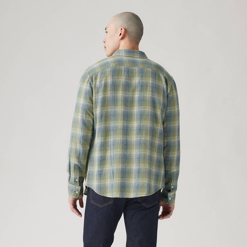 SUNSET ONE POCKET COTTON LINEN STANDARD FIT SHIRT 4