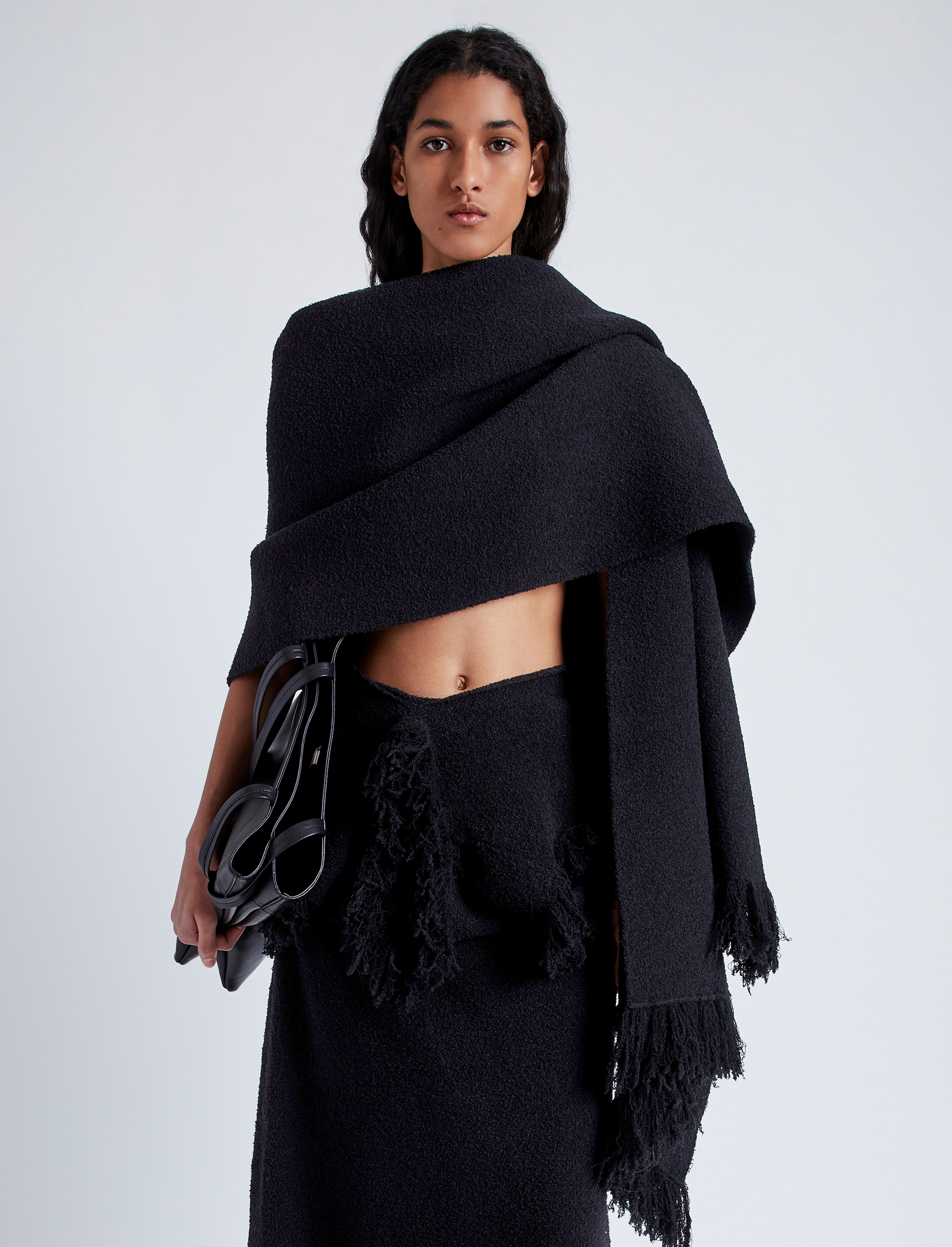 Shawl in Textured Knits - 2