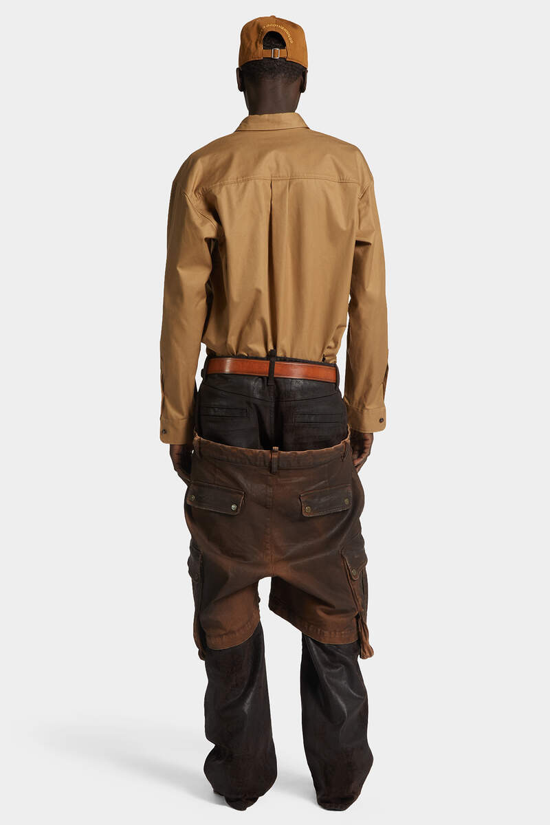 BURNT PRESSED VELVET BIKER PANT - 4