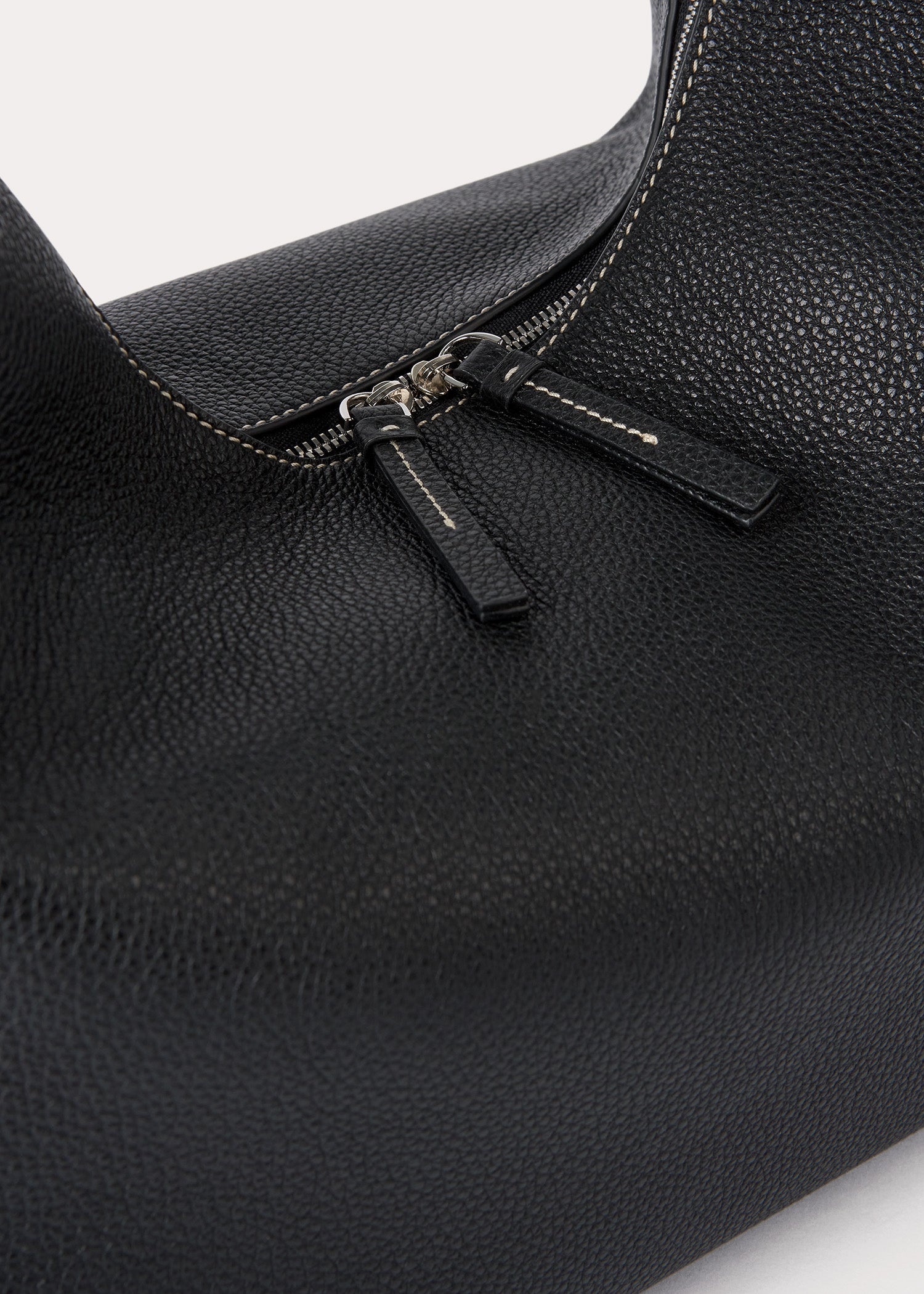 Belt hobo bag black grain - 5