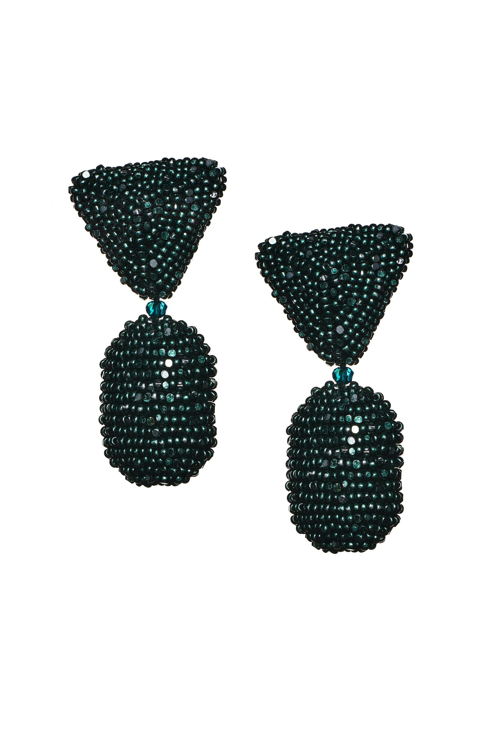 CHRYSTIE EARRINGS - ANTIQUE GREEN - 1
