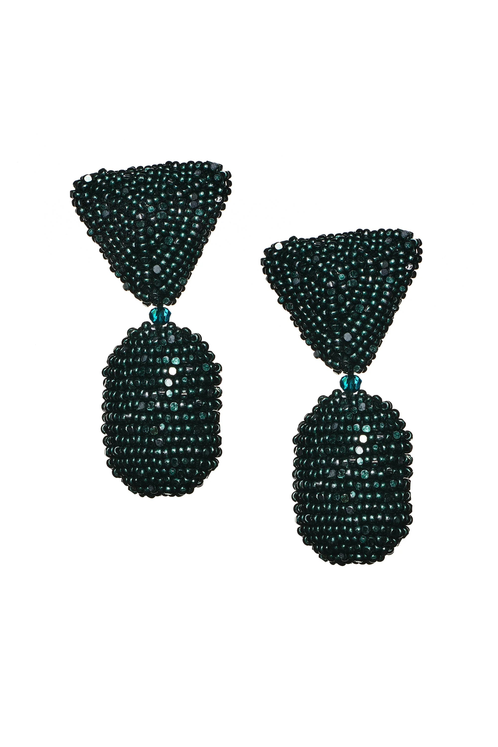 CHRYSTIE EARRINGS - ANTIQUE GREEN - 1