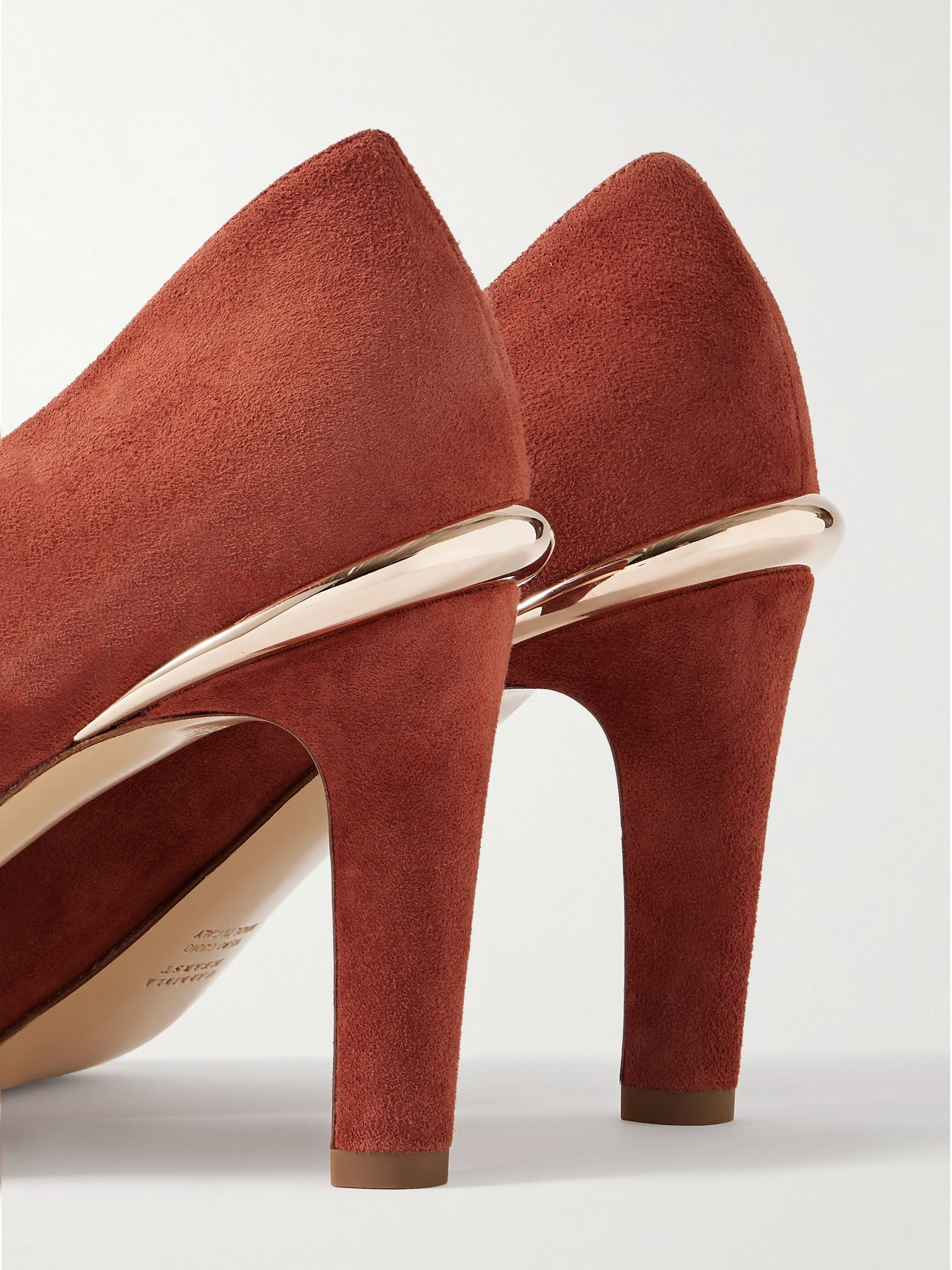 Edwina suede pumps Orange - 4