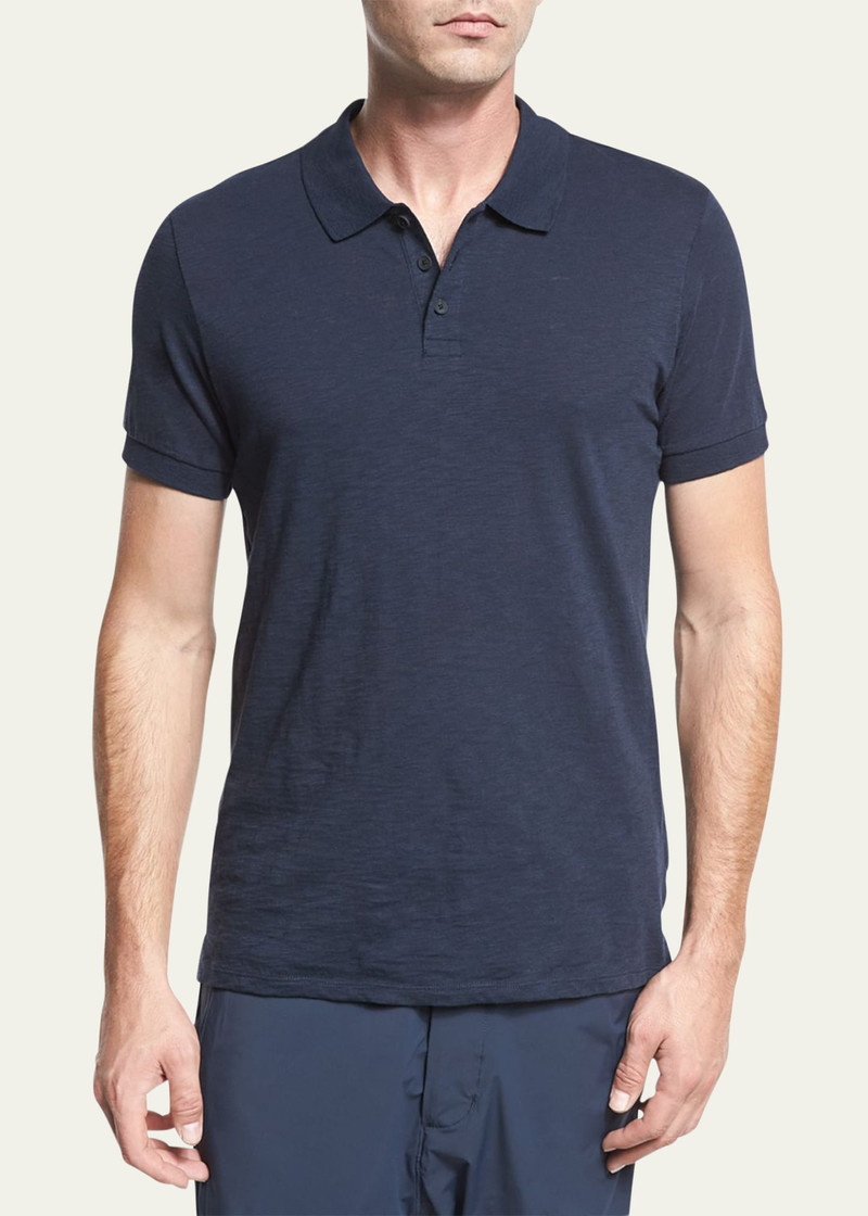 Vince Classic Slub Cotton Polo Shirt outlook
