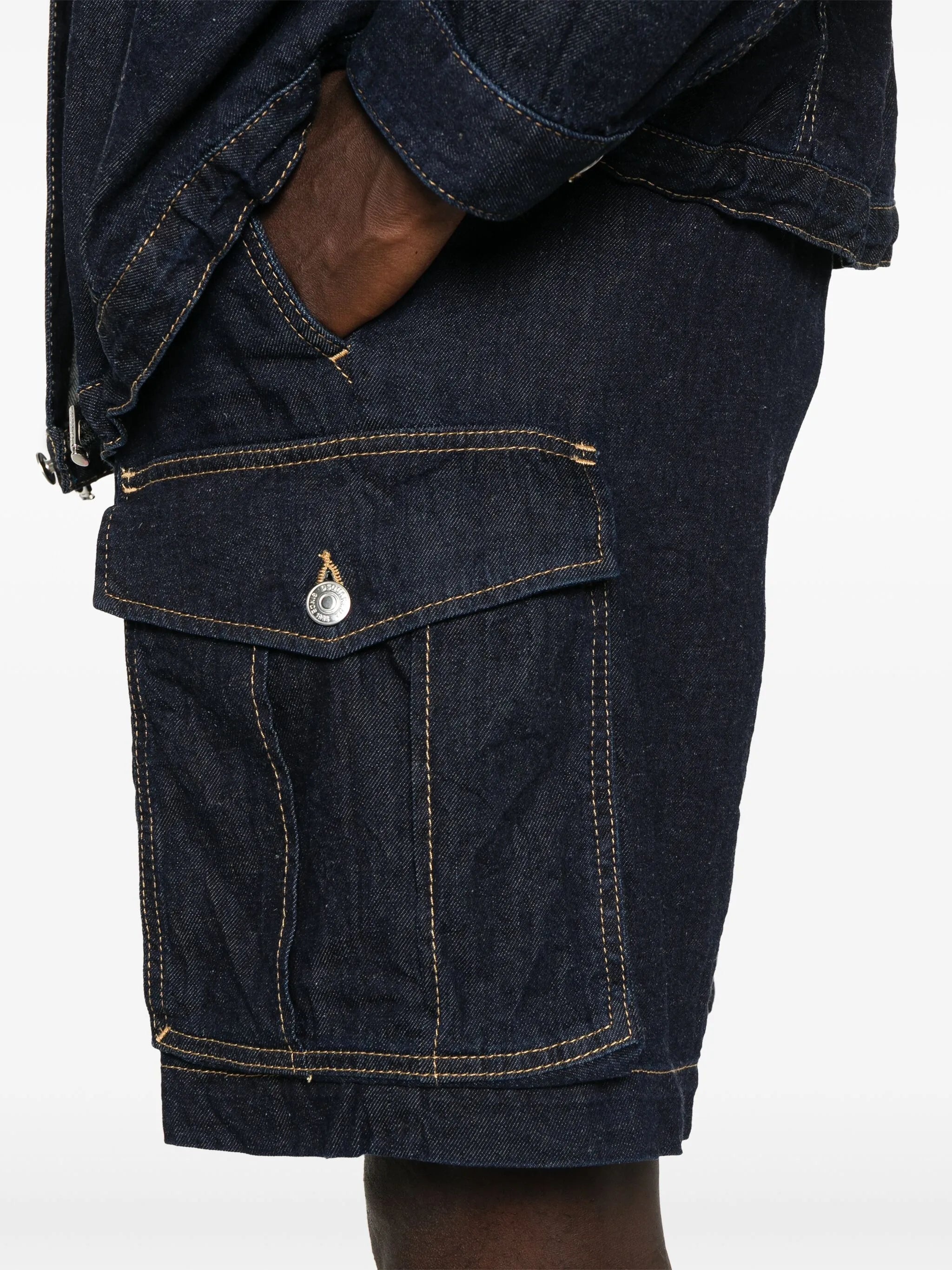 Denim Cargo Shorts - 2