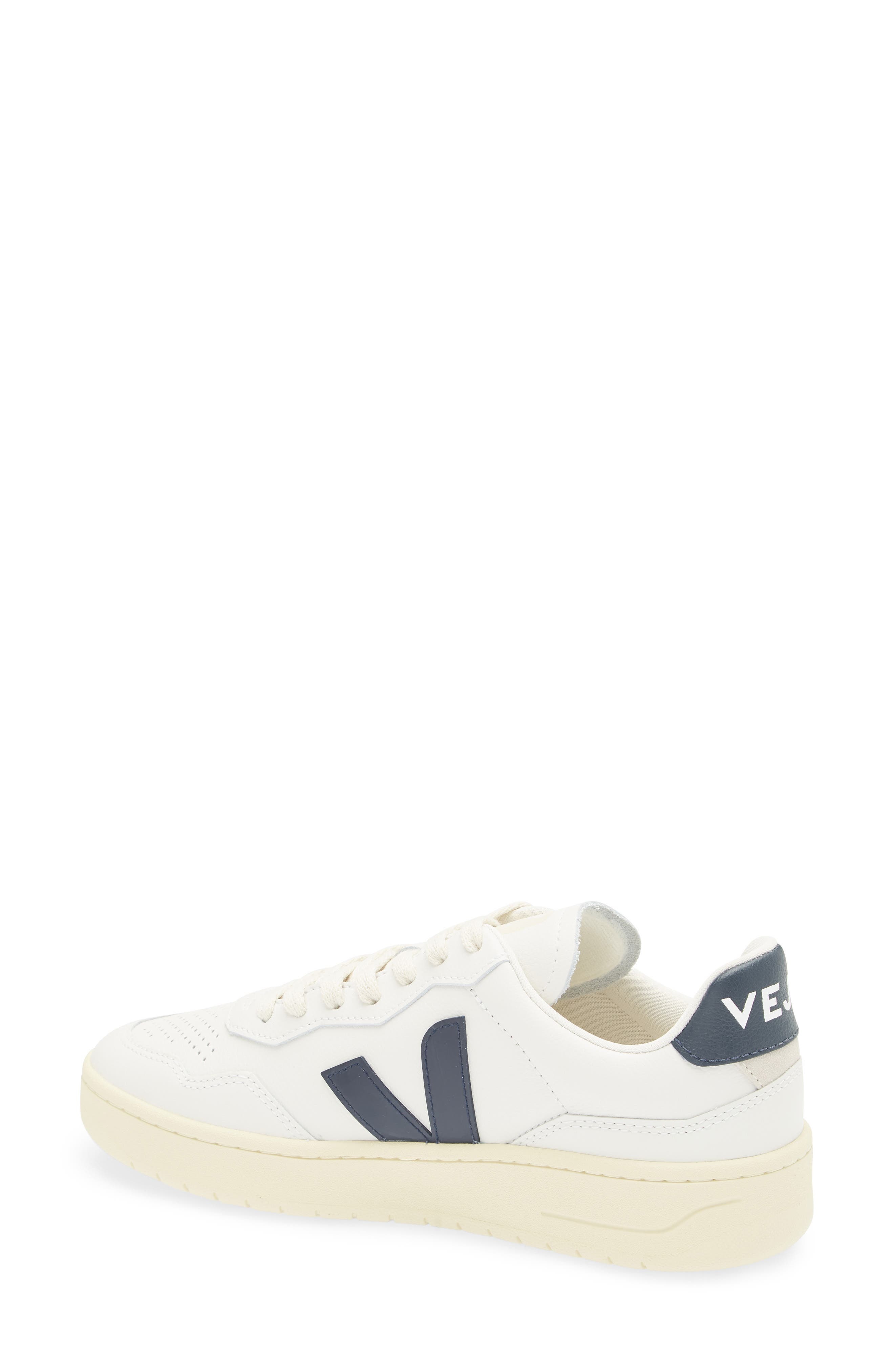 Veja V-90 Leather Sneaker in Extra White Nautico at Nordstrom - 2