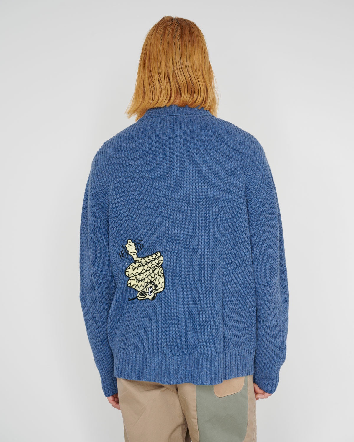 Snake Charmer Zip Up Cardigan - Blue - 5