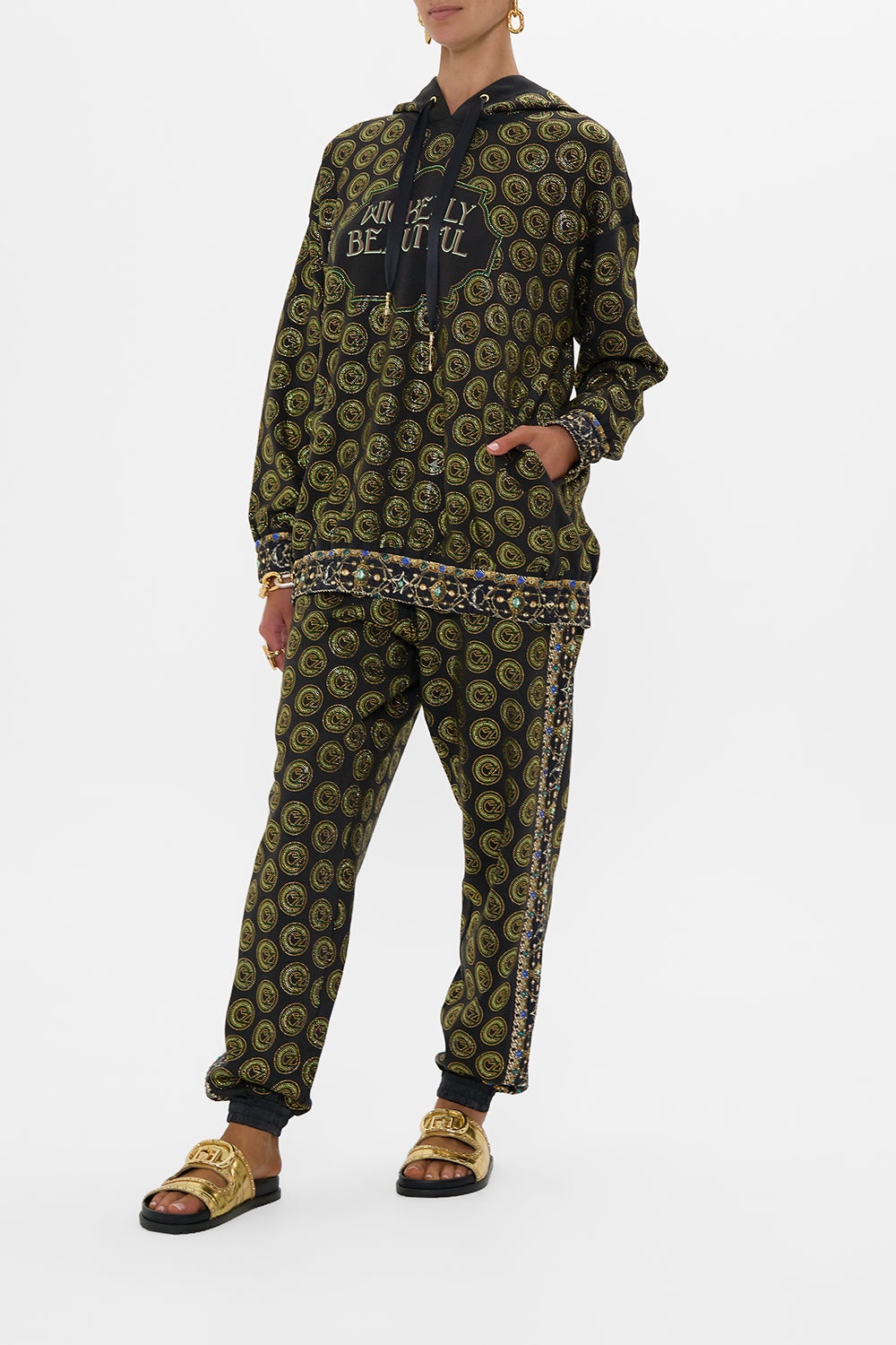 SILK BAND OVERSIZED HOODIE WITH POCKETS - 4