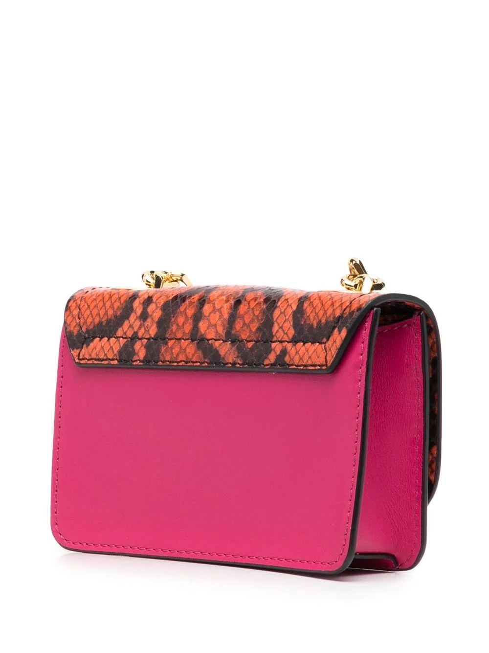 snakeskin-effect leather crossbody bag - 3