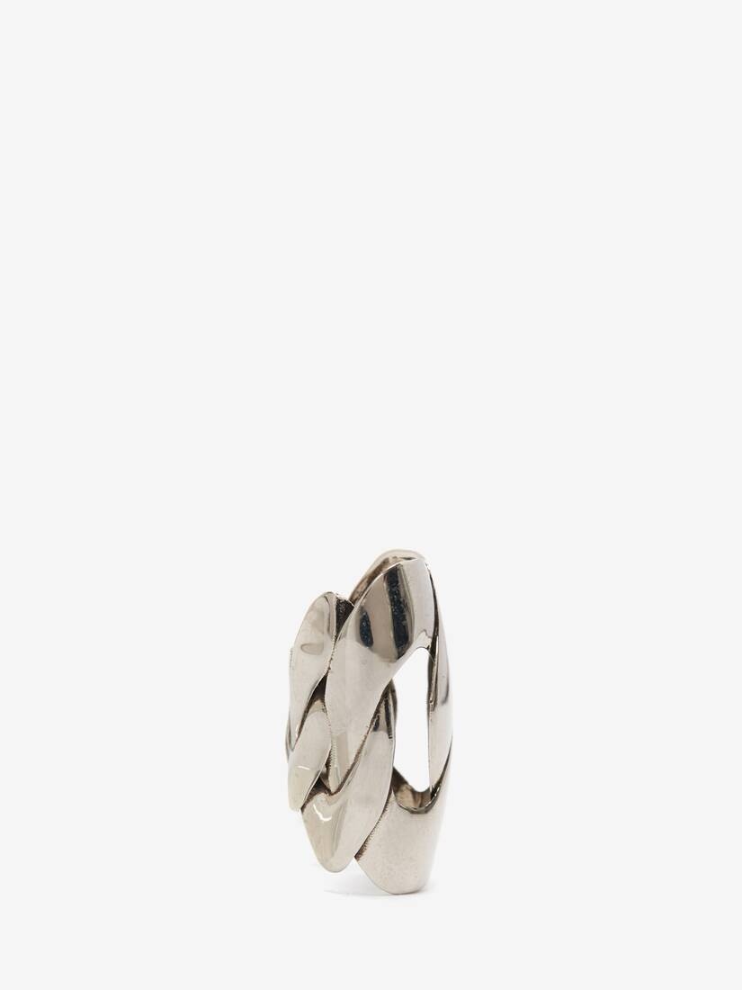Men's Chain Ear Cuff in Antique Silver - 3