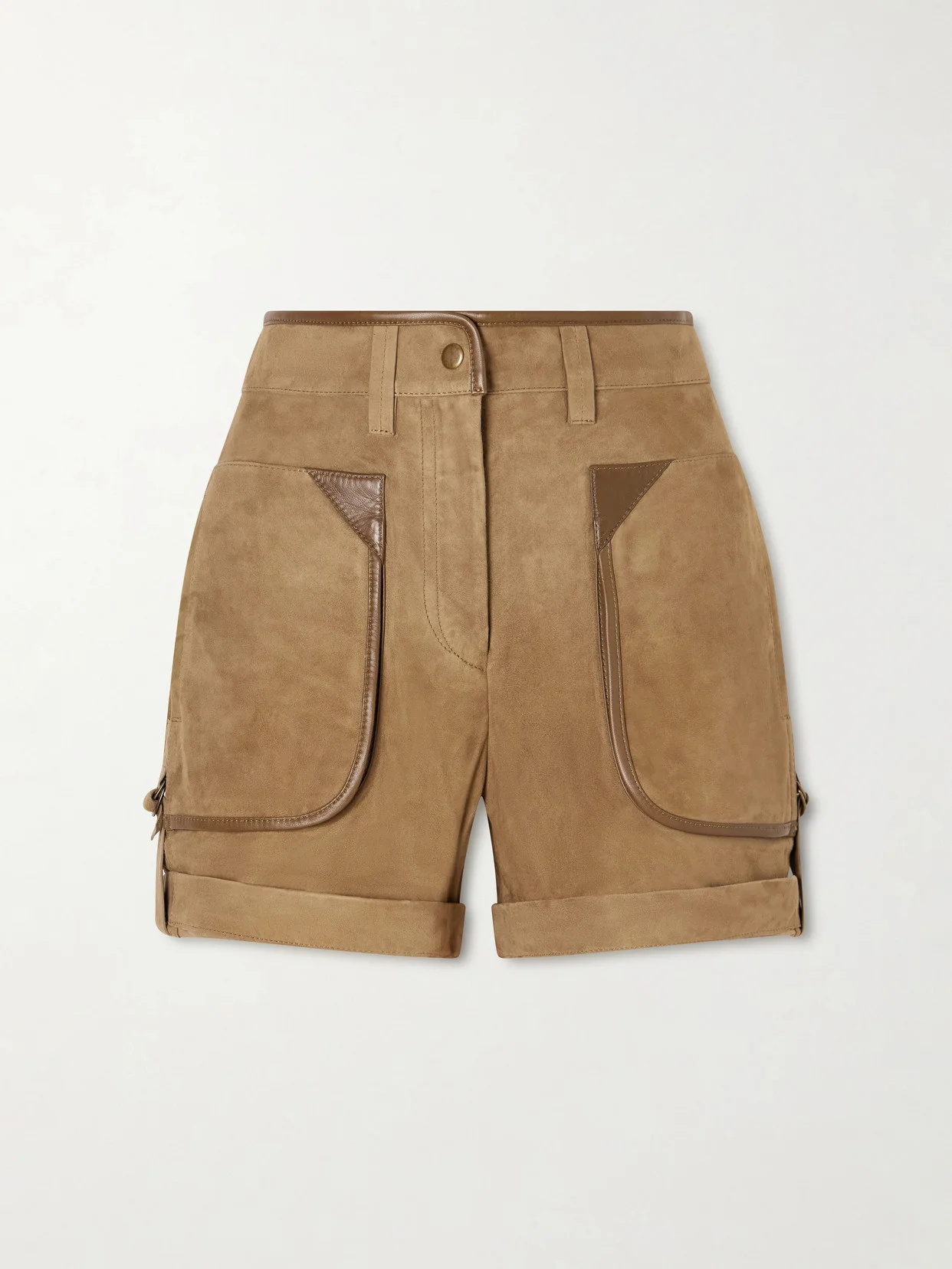 Marline Suede Cargo Shorts - 1