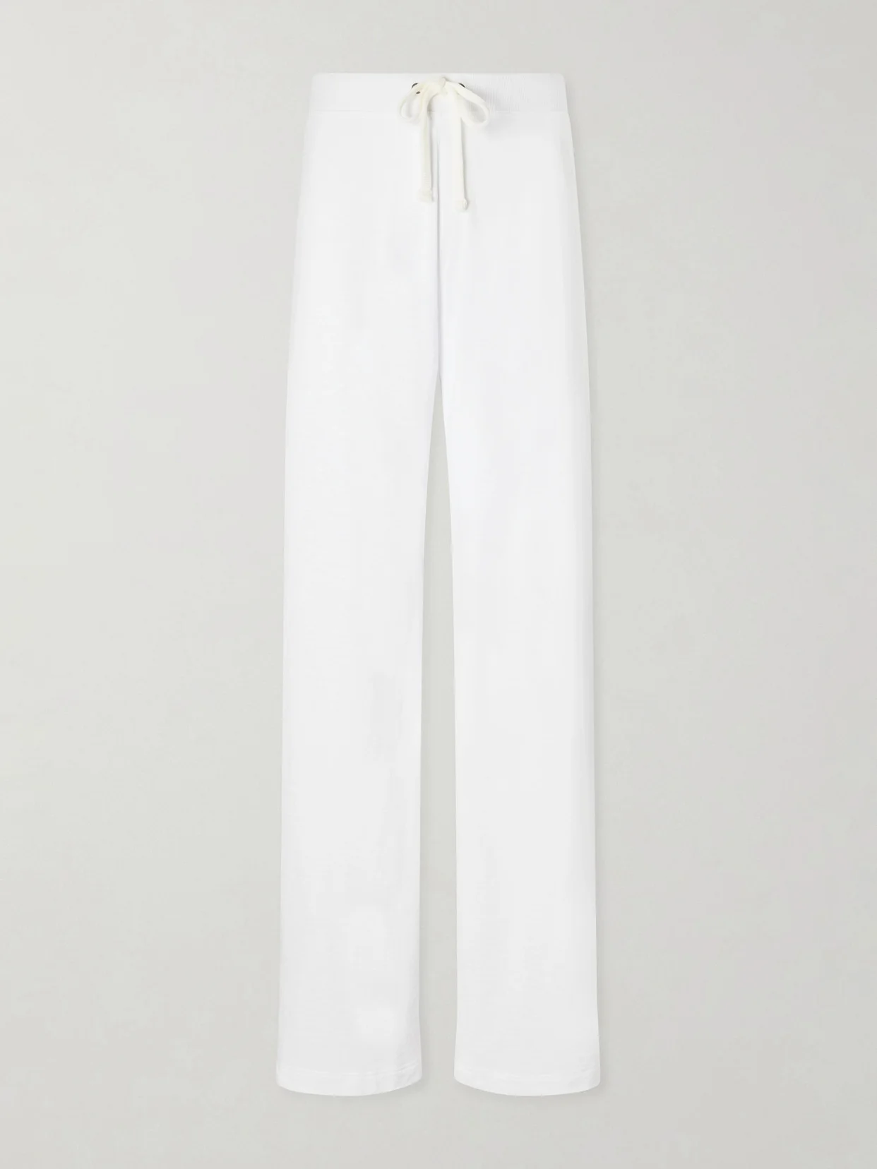 Cotton-terry Wide-leg Track Pants - 1