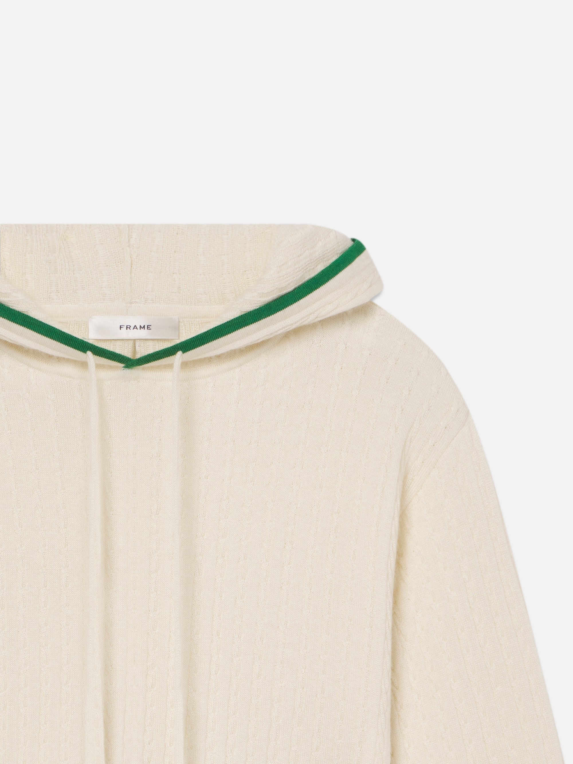 The Cable Hoodie in Kelly Green Multi - 4