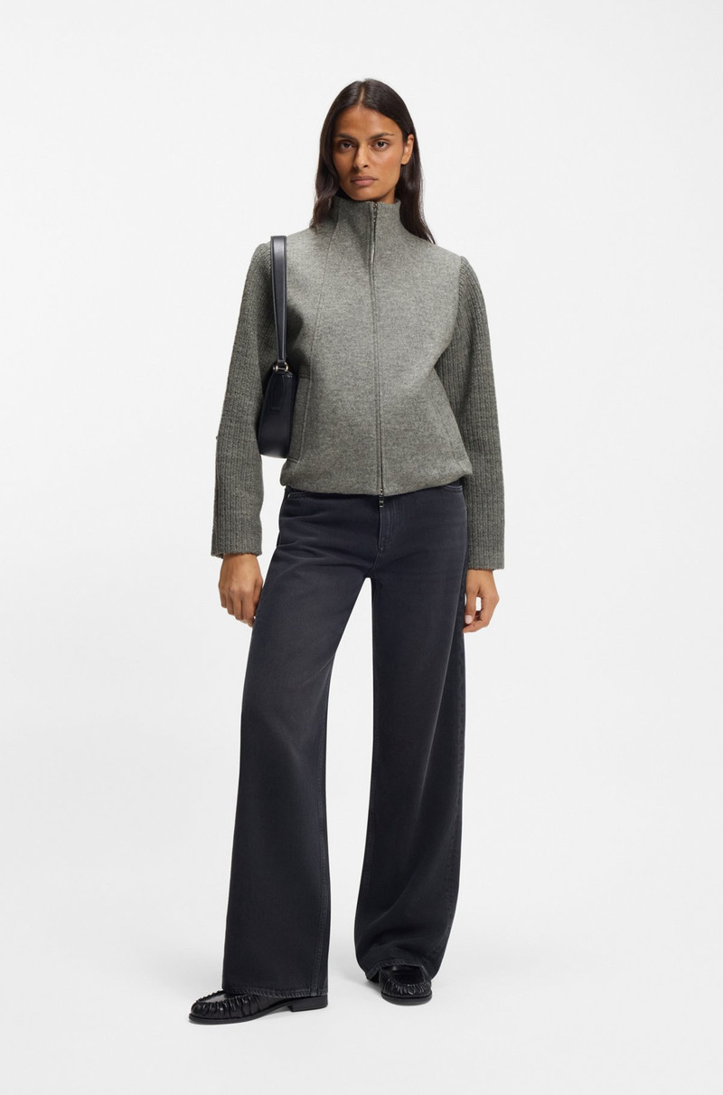 BOSS MODERN-FIT BLAZER IN BOILED VIRGIN WOOL outlook