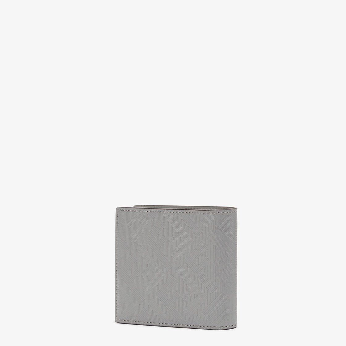 Wallet with eight interior card slots and two compartments for banknotes. Made of light gray leather - 2
