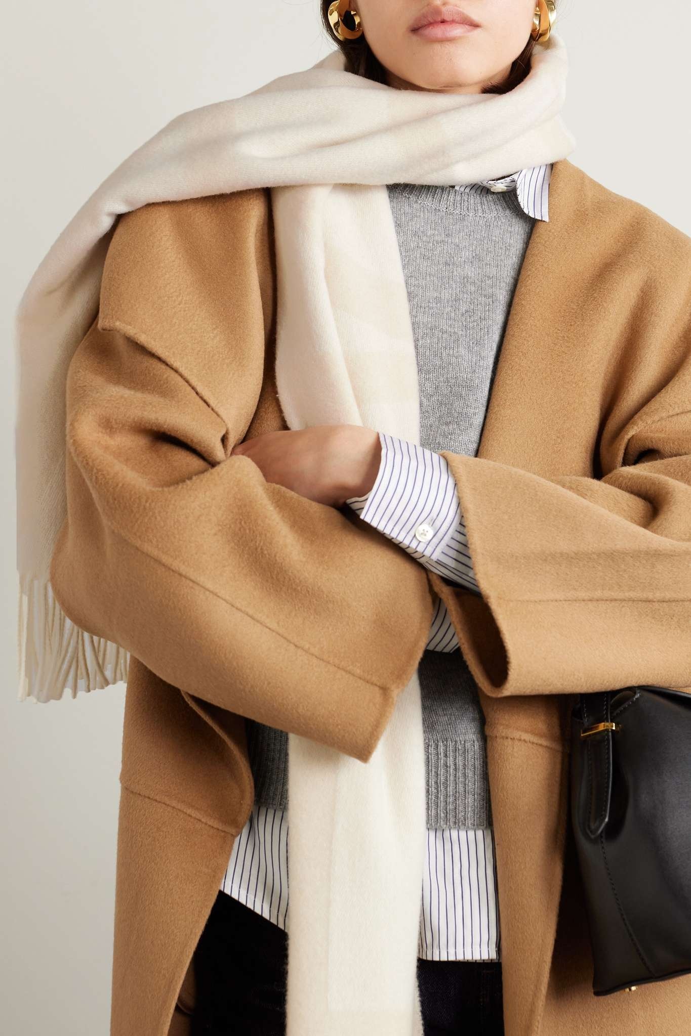 Signature wool cashmere coat camel